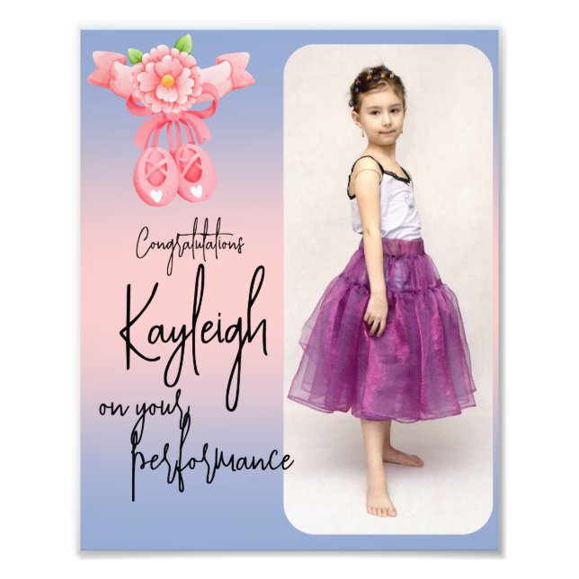 Little Ballet Recital Photo Ad Art Print (Front)