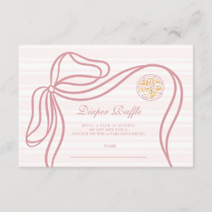 Little Bambina Pink Italian Baby Shower Enclosure Card