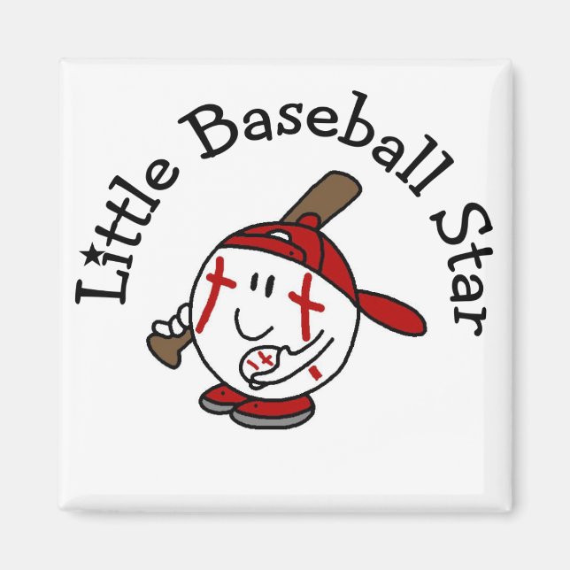 Little Baseball Star Tshirts and Gifts Magnet (Front)