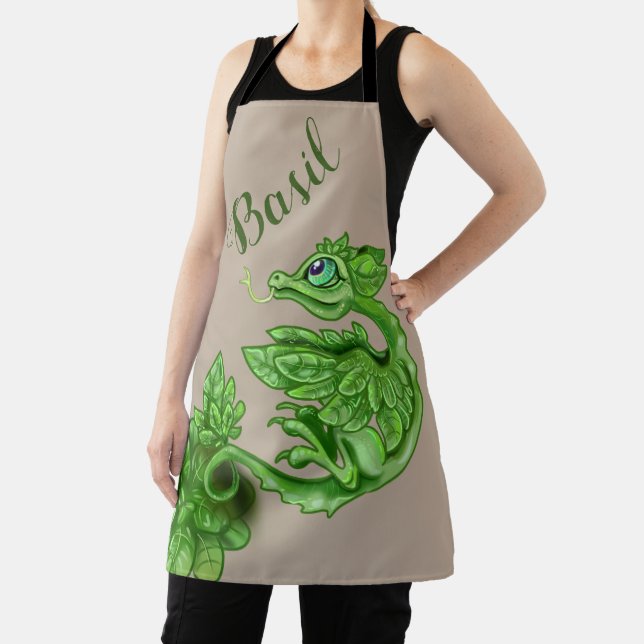 little Basil Herb Dragon  Apron (Insitu)