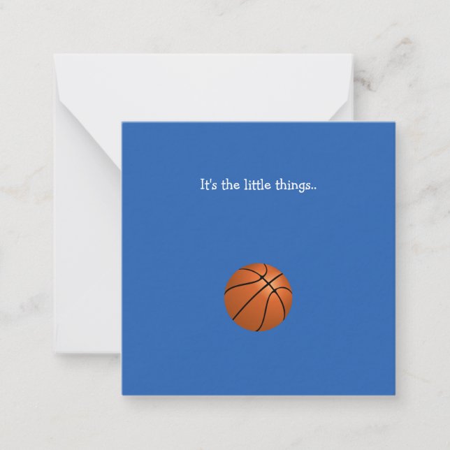 Little Basketball Thank You Note Card (Front)