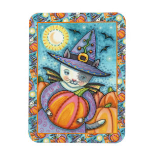 LITTLE BAT CAT KITTEN, CUTE & COLORFUL HALLOWEEN MAGNET