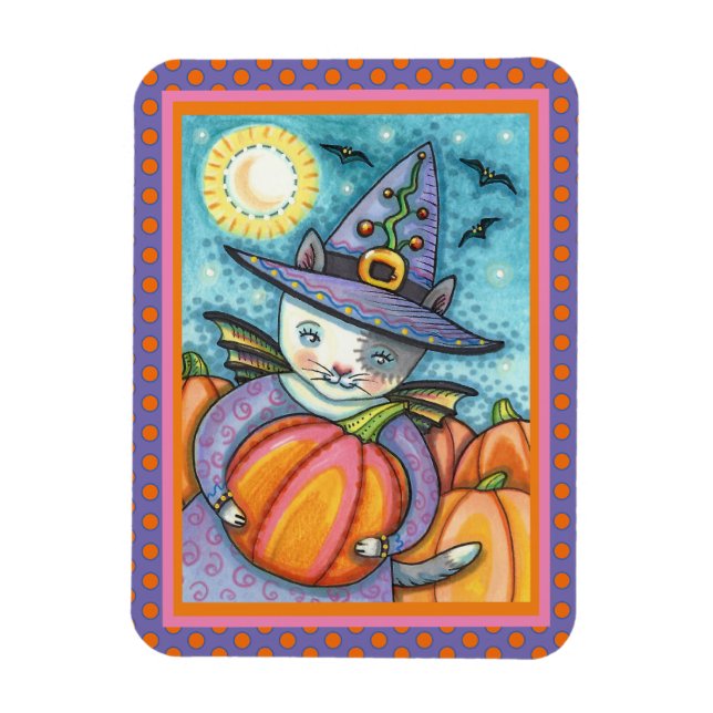 LITTLE BAT CAT KITTEN, CUTE & COLORFUL MAGNET (Vertical)