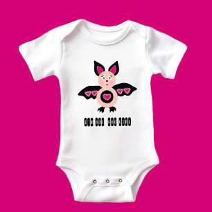 Little bat girl baby bodysuit
