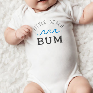 Little Beach Bum Beach Baby Boy  Baby Bodysuit