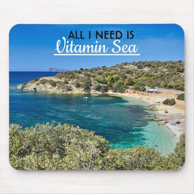 little beach in Sardinia with turquoise water Mouse Pad (Front)