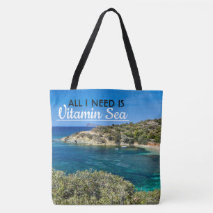 little beach in Sardinia with turquoise water Tote Bag