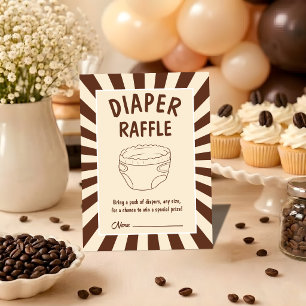 Little Bean Is Brewing Baby Shower Diaper raffle Enclosure Card