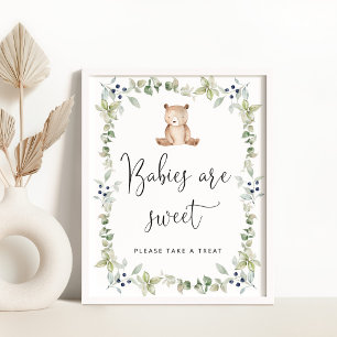 Little bear Babies are sweet take a treat Poster