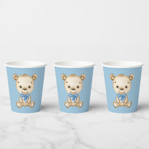 Little Bear Baby Boy Baby Shower Paper Cups