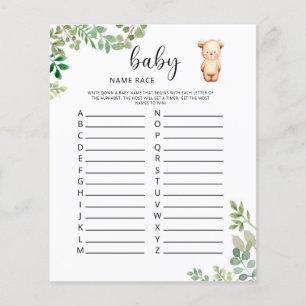 Little bear Baby name race game