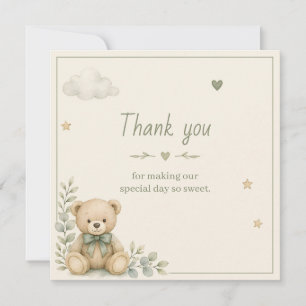Little Bear Baby Shower Thank You Card