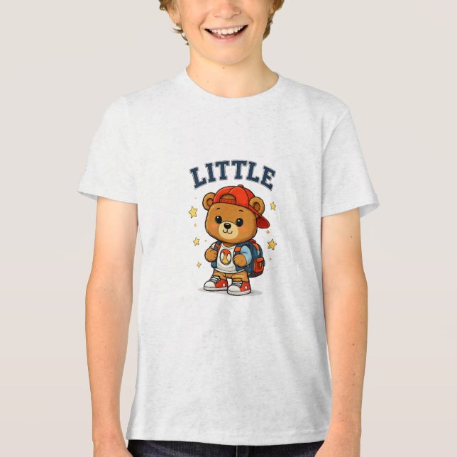 Little Bear Backpack Tri-Blend Shirt (Front)