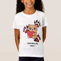 Little Bear, Big Heart – Cute Kids Teddy Bear T-Sh