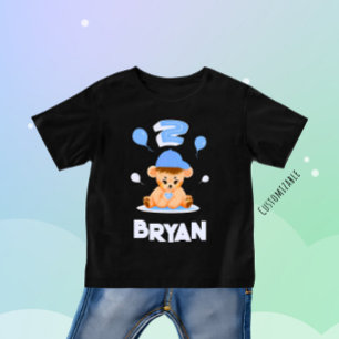 Little bear boy with balloons baby T-Shirt
