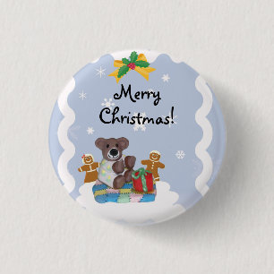 Little Bear Christmas Button