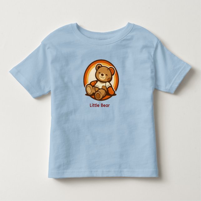 Little Bear Cute Retro Kawaii Toddler T-Shirt (Front)
