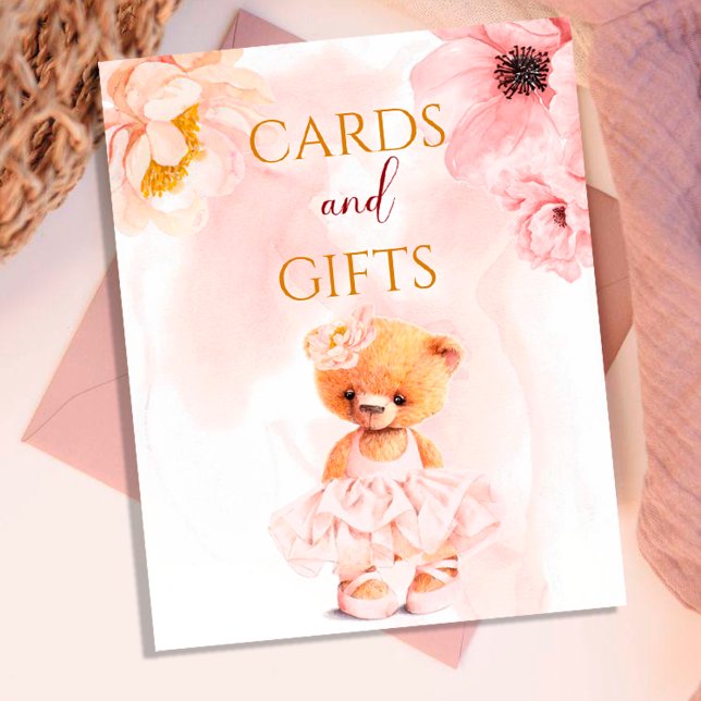 Little Bear Flower Princess Pink Watercolor Poster (Creator Uploaded)