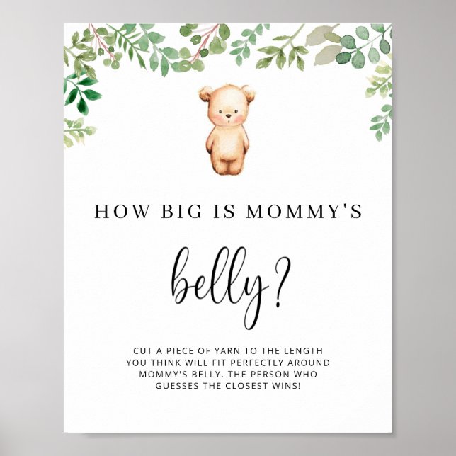 little bear how big is mummy's belly game poster (Front)