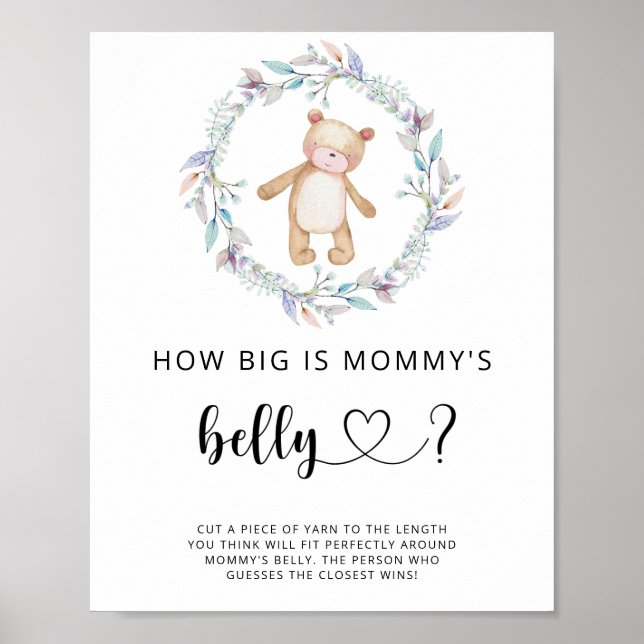 little bear how big is mummy's belly game poster (Front)