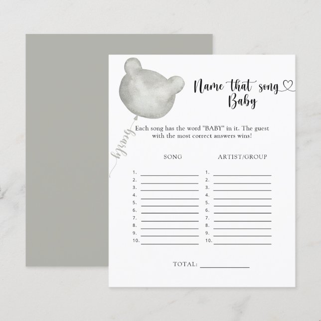 Little Bear Name that Baby Song (Front/Back)