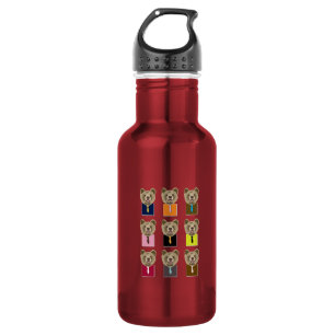 Little bear with tie 532 ml water bottle