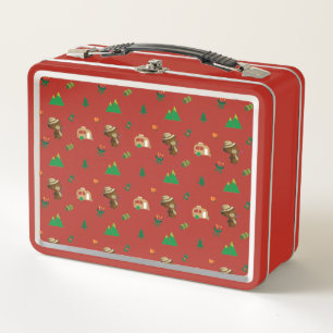 Little bear's camping trip metal lunch box