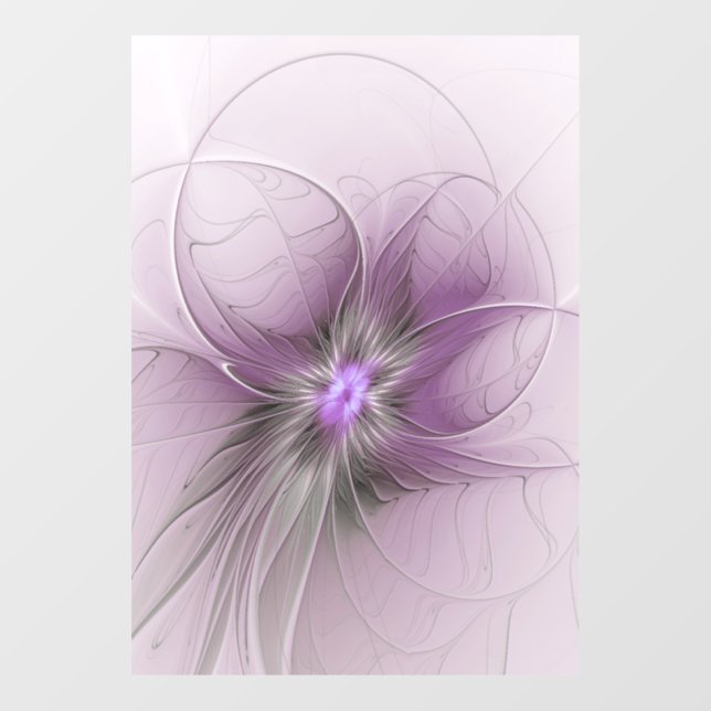 Little Beauty Modern Mauve Grey Fractal Art Flower (Sheet)