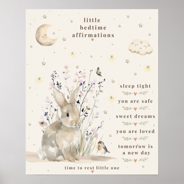 Little Bedtime Affirmations Poster (Front)