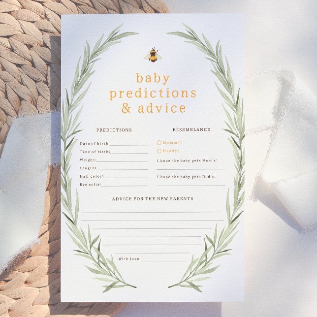 Little Bee | Baby Predictions & Advice Shower Game (Creator Uploaded)