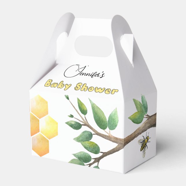 Little Bee Baby Shower Favour Box (Front Side)
