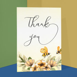 Little Bee Baby Shower Thank You Card