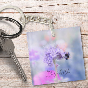 Little Bee Custom Name Key Ring