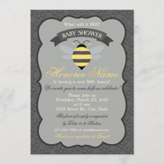 Little Bee Shower Invitation