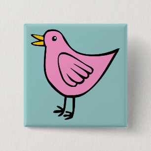 Little Bird 04 15 Cm Square Badge
