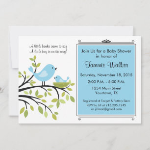Little Bird Baby Shower Party Invitation