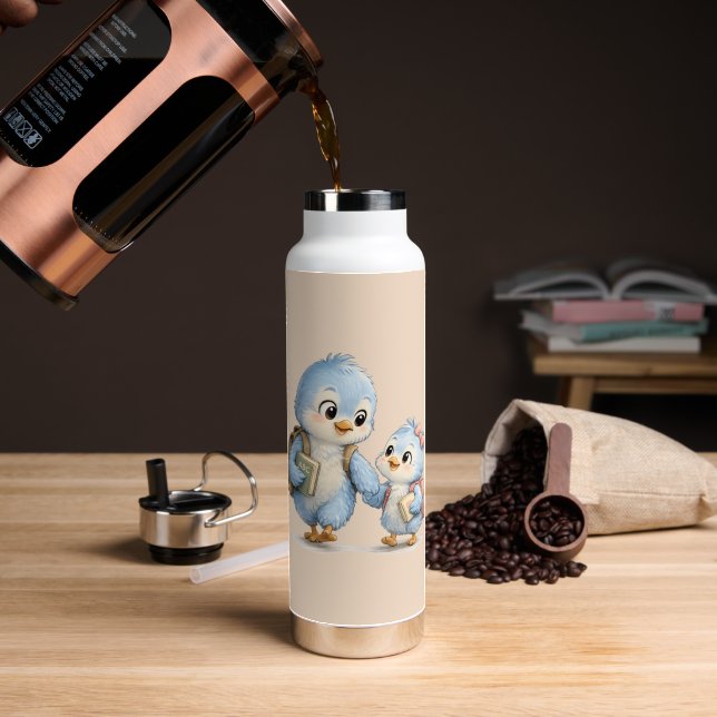 Little Bird Brother Stainless Water Bottle (Coffee (Rotated))