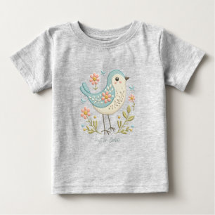 Little Bird Floral Green Baby T-Shirt