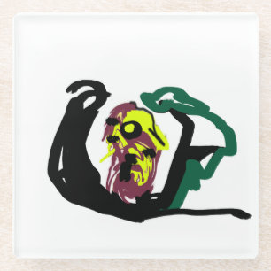 Little bird hang glass coaster