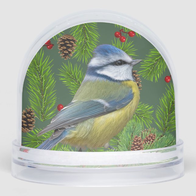 Little Bird & Pinecones Snowglobe (Front)