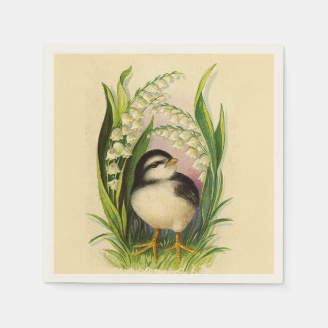 Little Bird Springtime Paper Napkins (Front)