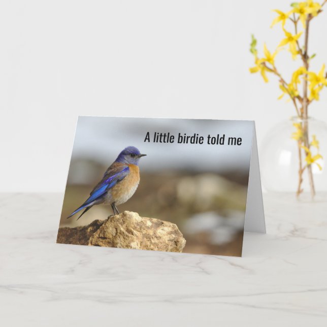 Little Bird Told Me, Be Careful What You Wish For- Card (Yellow Flower)