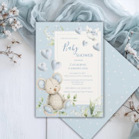 Little Bird Told Me Blue Mouse Baby Shower