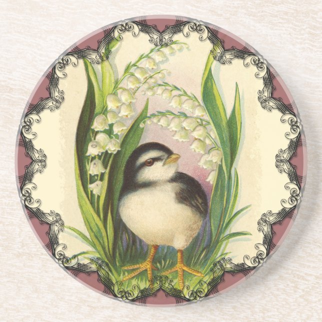 Little Bird Vintage Coaster (Front)