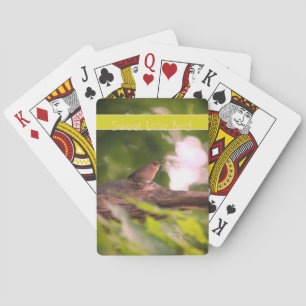Little Bird With Bright Lime Green Playing Cards