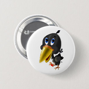 Little Bird with Heart Gift Button - Your Colours
