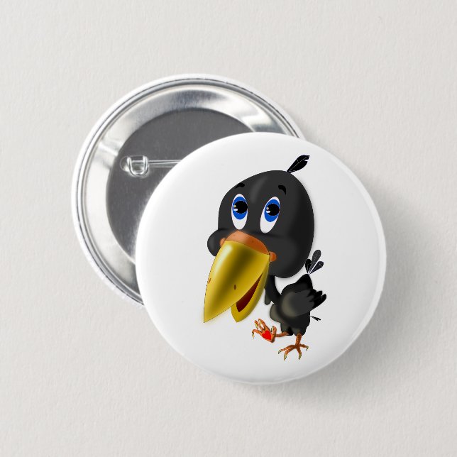 Little Bird with Heart Gift Button - Your Colours (Front & Back)