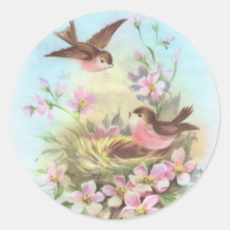 Little Birdies Classic Round Sticker