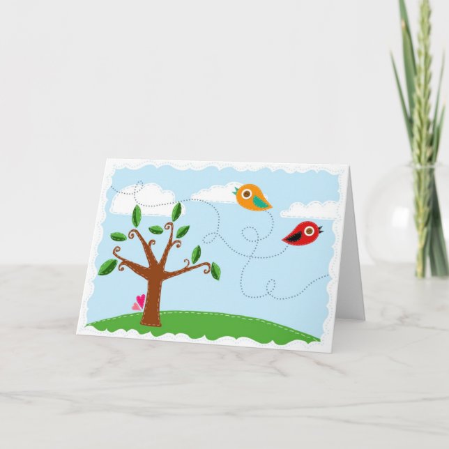 Little Birds Thank You Card (Front)