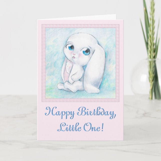 Little Birthday Bunny Card (Front)